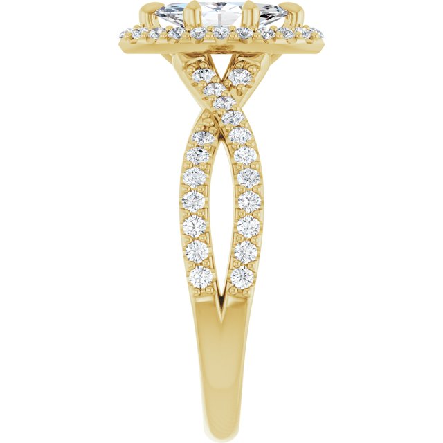 marquise-14K Yellow gold