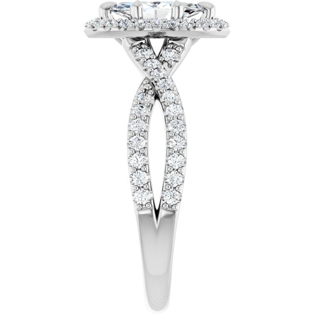 marquise-10K White gold