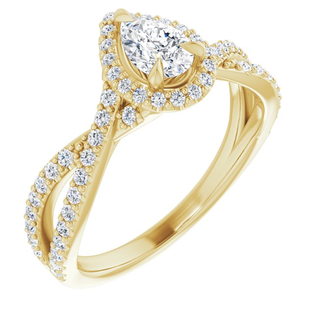 pear-10K Yellow gold