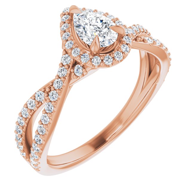 pear-18K Rose gold
