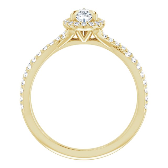 pear-14K Yellow gold