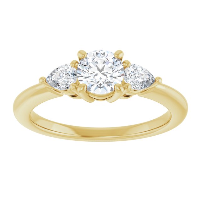 round-14K Yellow gold
