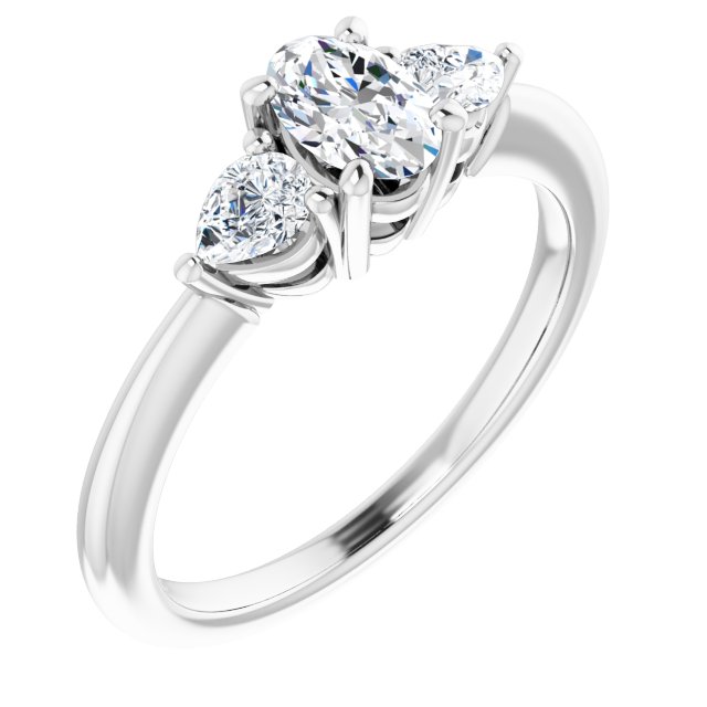 oval-14K White gold