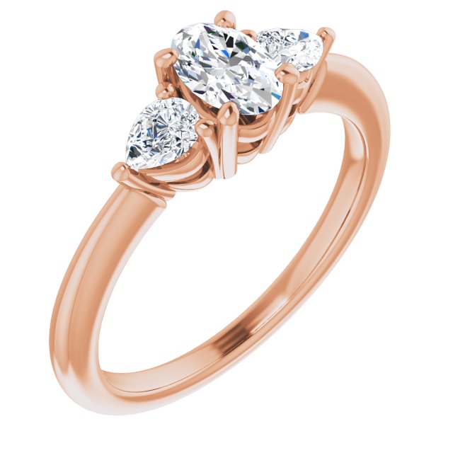 oval-14K Rose gold