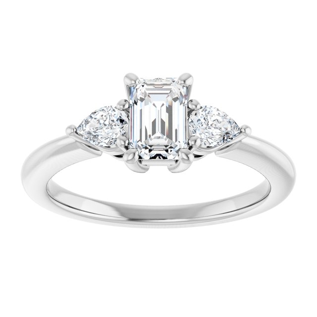 emerald-10K White gold