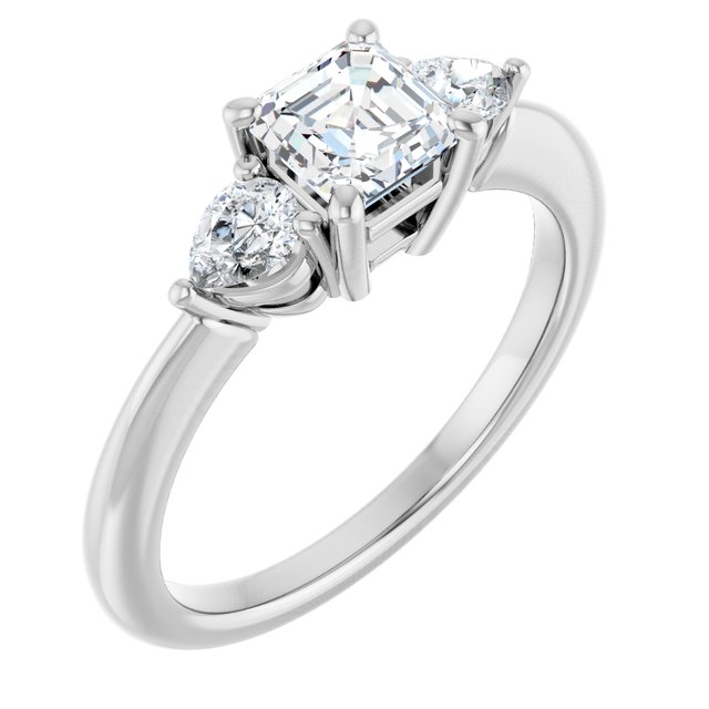 asscher-14K White gold
