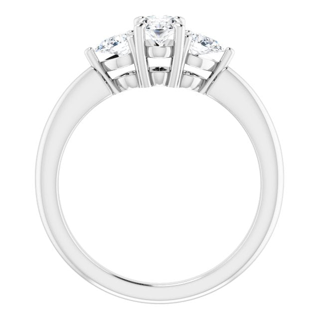 oval-14K White gold