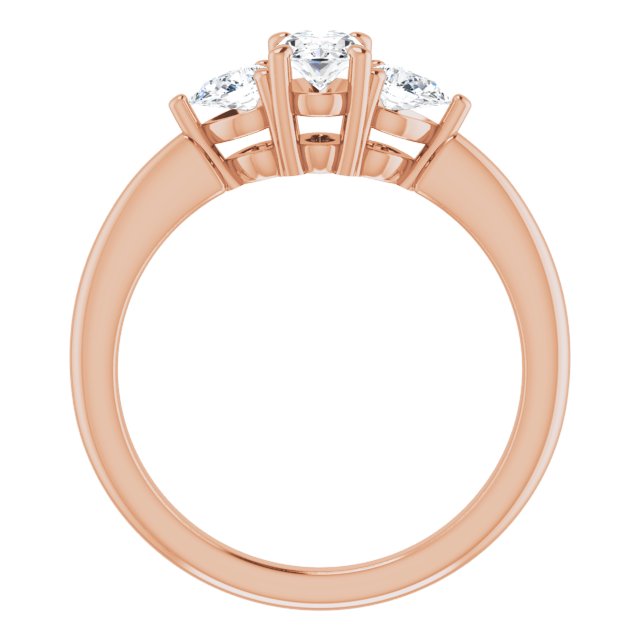 oval-14K Rose gold