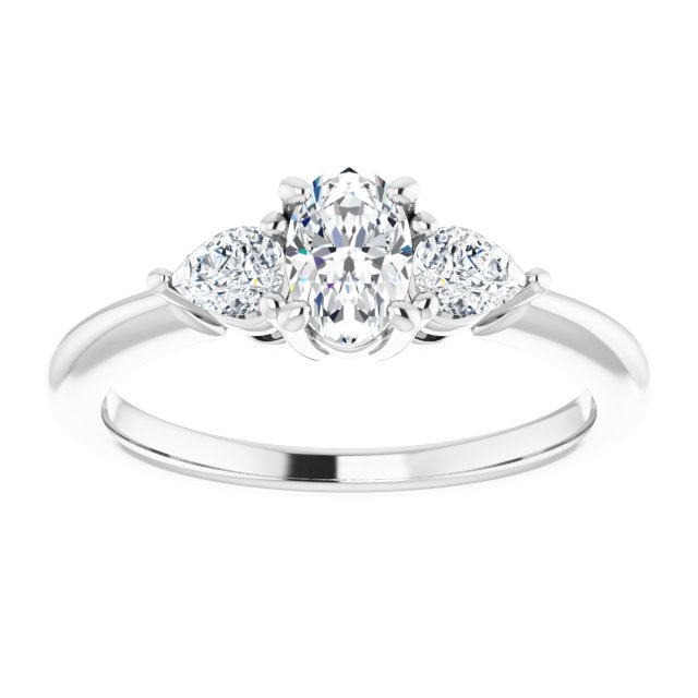 oval-14K White gold
