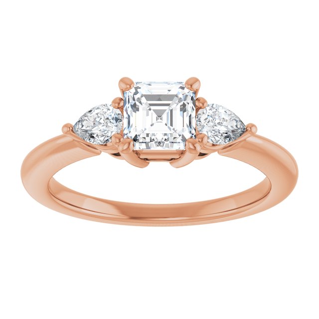 asscher-14K Rose gold