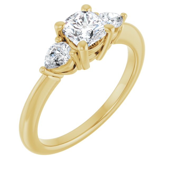 cushion-10K Yellow gold