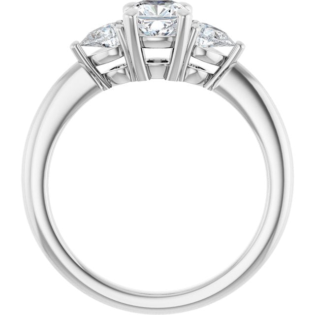 cushion-18K White gold