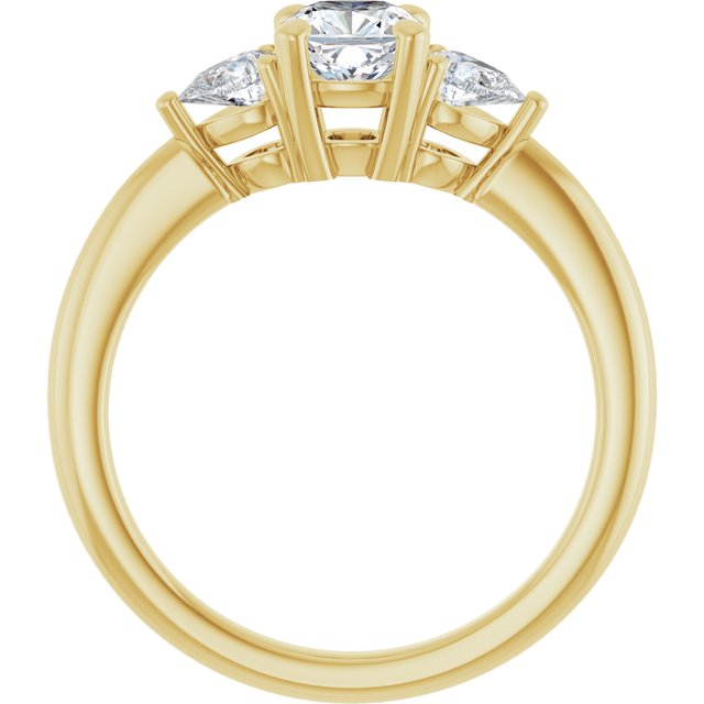 cushion-18K Yellow gold