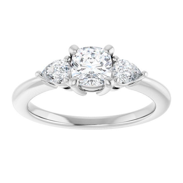 cushion-10K White gold