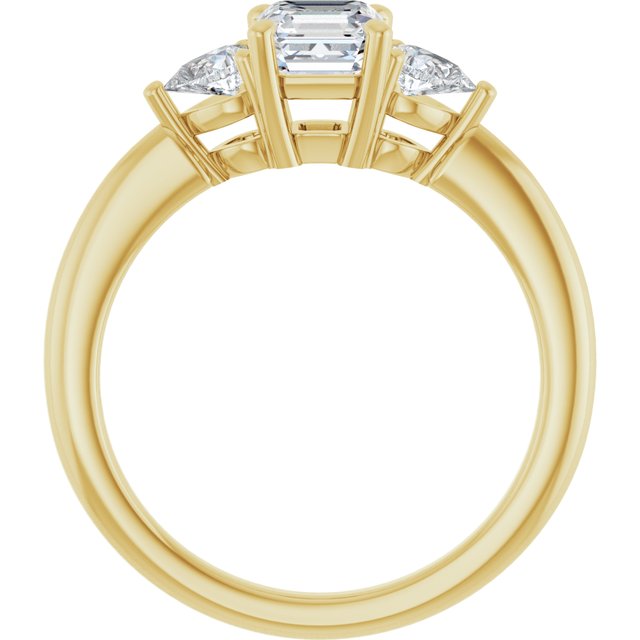 asscher-10K Yellow gold