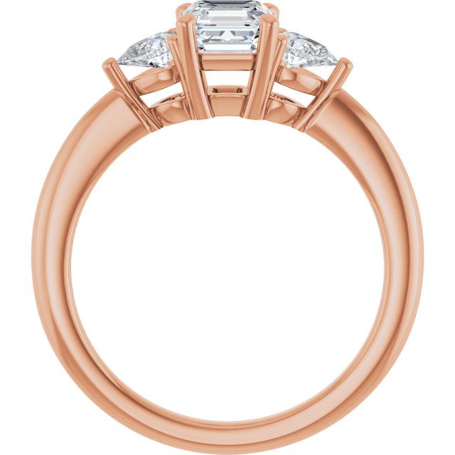 asscher-14K Rose gold