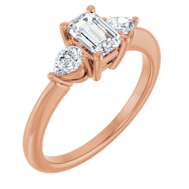 emerald-18K Rose gold
