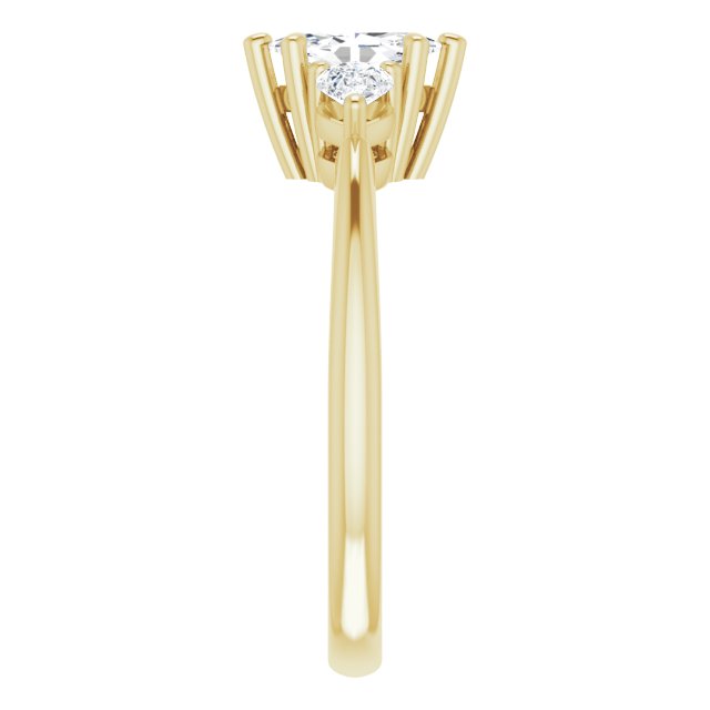 marquise-10K Yellow gold