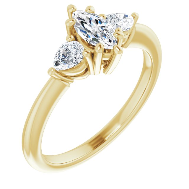 marquise-14K Yellow gold