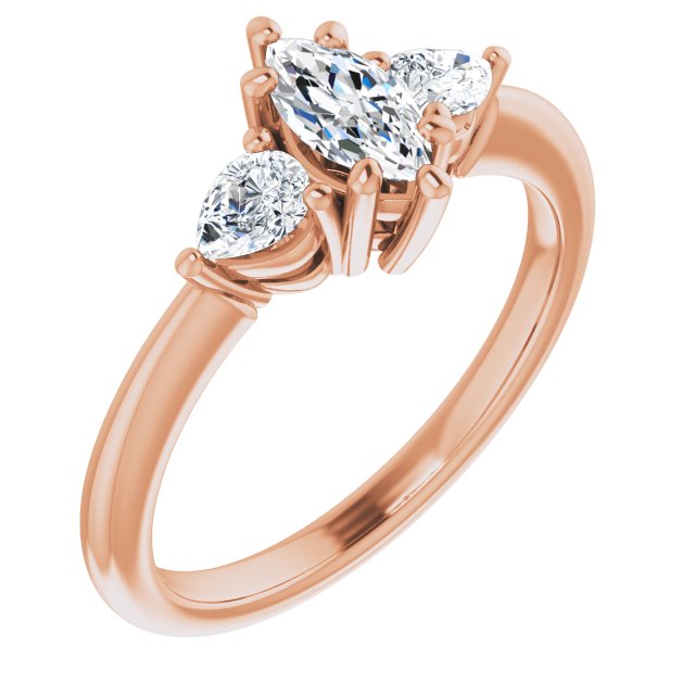 marquise-18K Rose gold
