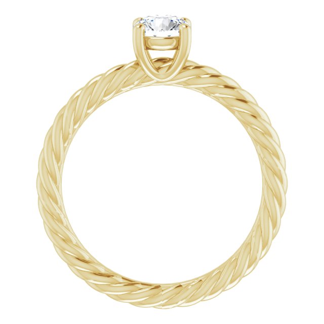 round-18K Yellow gold