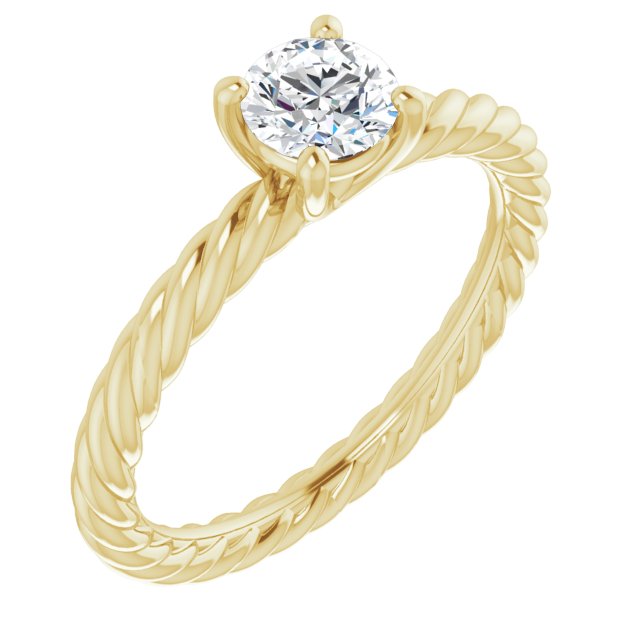 round-14K Yellow gold