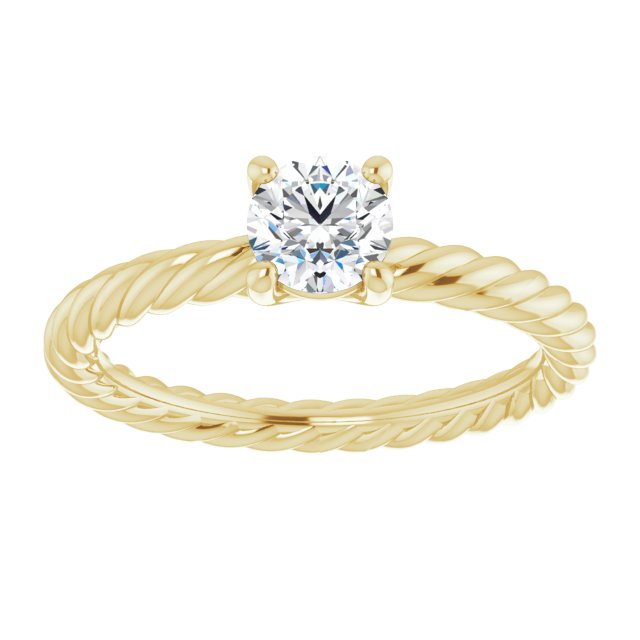 round-18K Yellow gold
