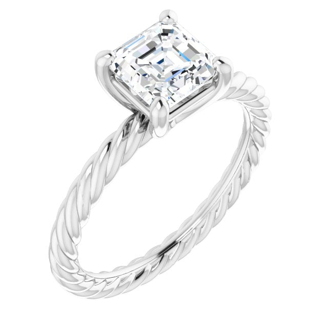 asscher-14K White gold
