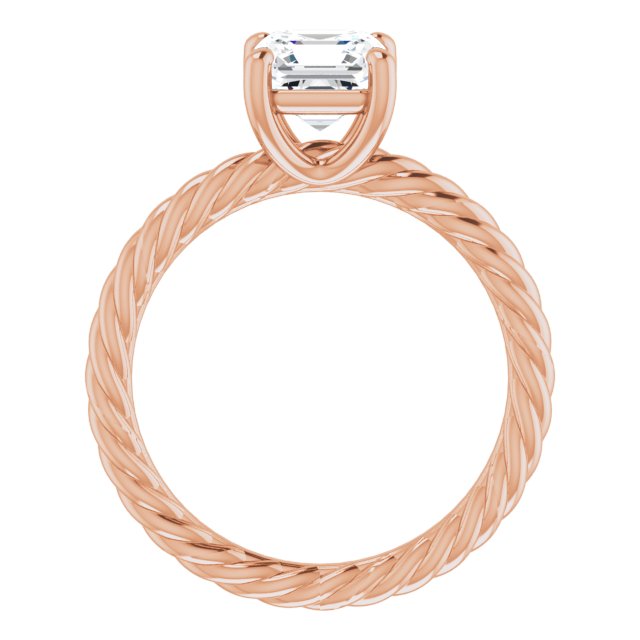 asscher-14K Rose gold