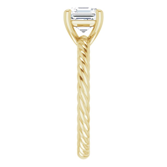 asscher-14K Yellow gold