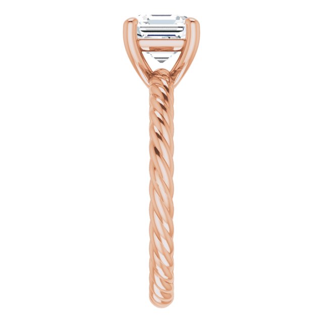 asscher-14K Rose gold