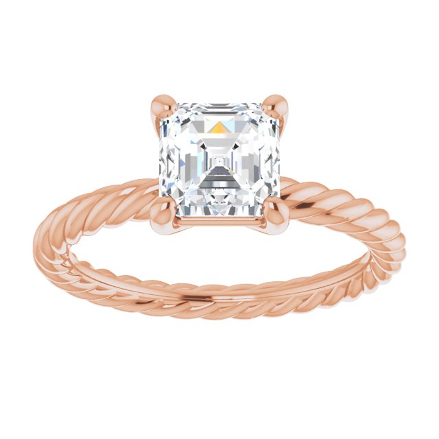 asscher-10K Rose gold