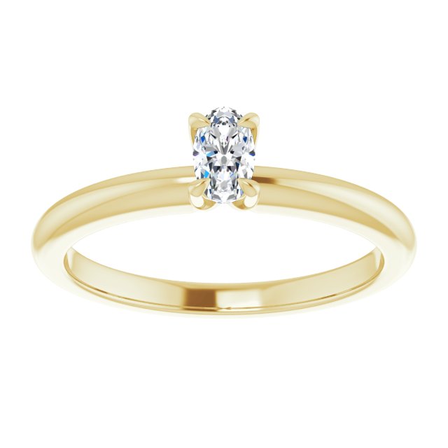 oval-18K Yellow gold