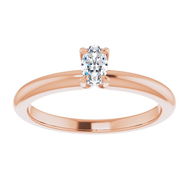 oval-10K Rose gold