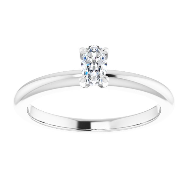 oval-18K White gold