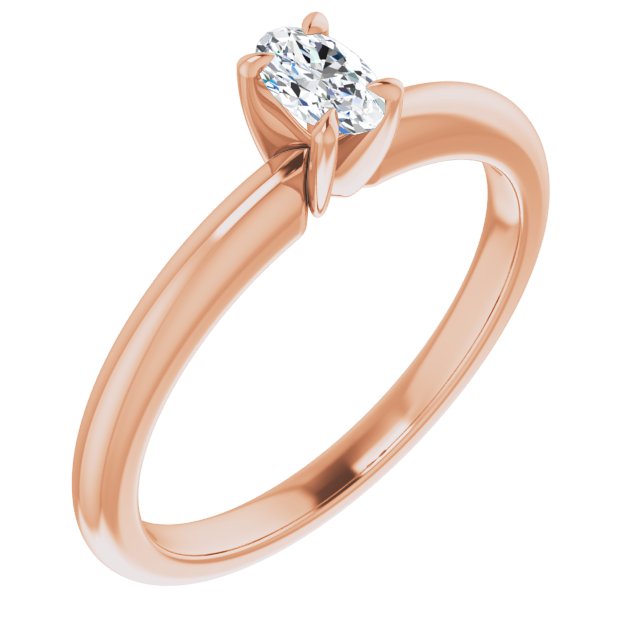 oval-10K Rose gold