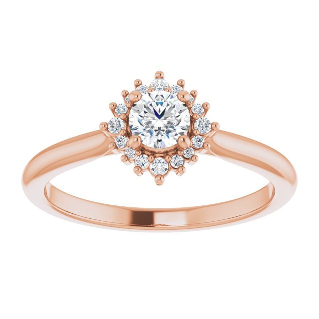 round-14K Rose gold