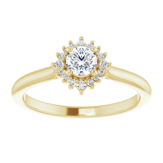 round-14K Yellow gold