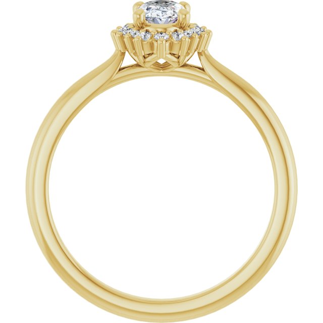 oval-14K Yellow gold