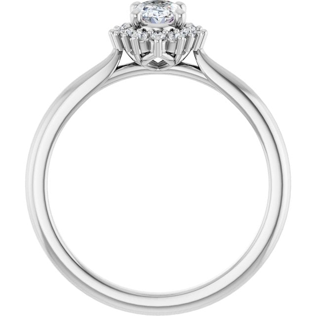 oval-18K White gold