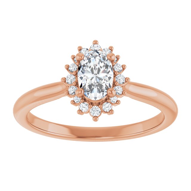 oval-10K Rose gold