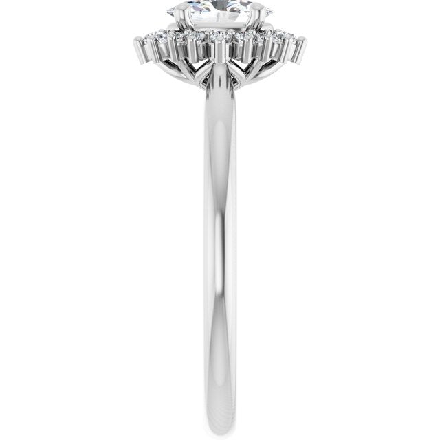 oval-14K White gold