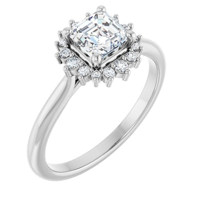 asscher-14K White gold