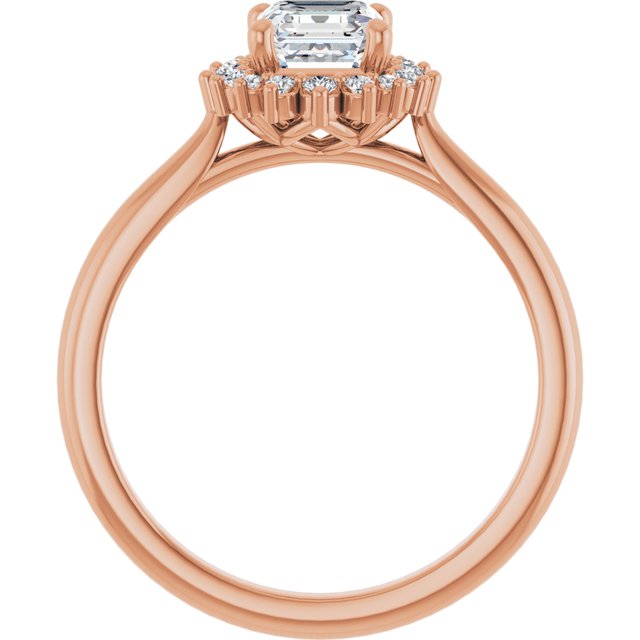 asscher-14K Rose gold