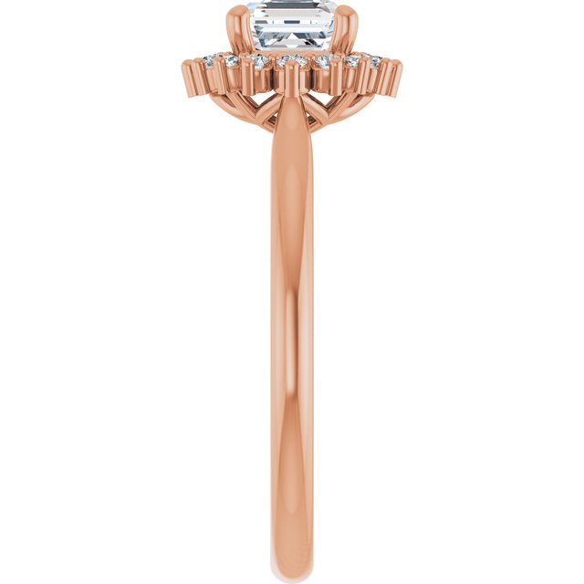 asscher-10K Rose gold