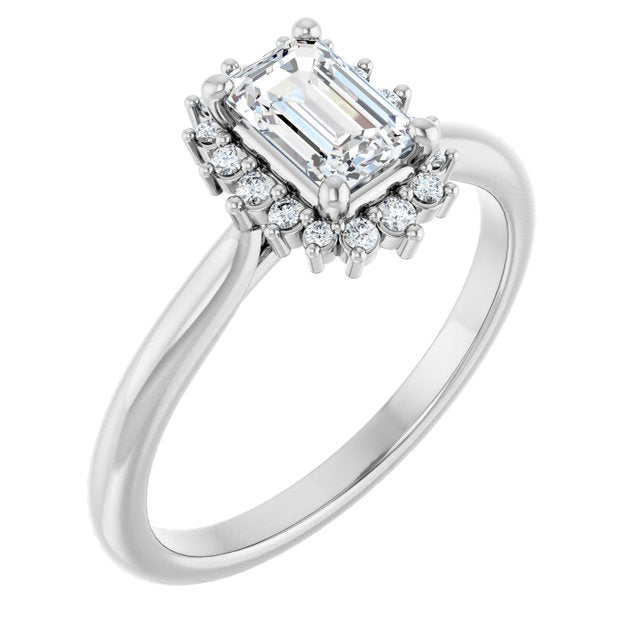 emerald-10K White gold