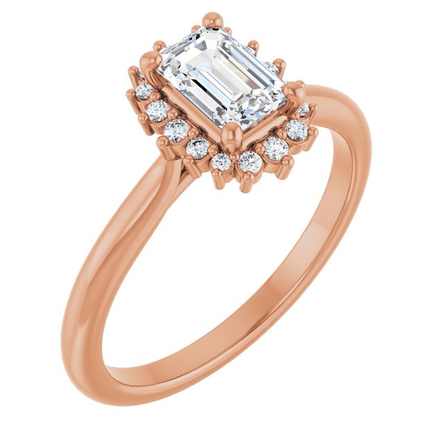emerald-18K Rose gold
