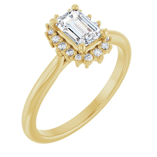 emerald-10K Yellow gold