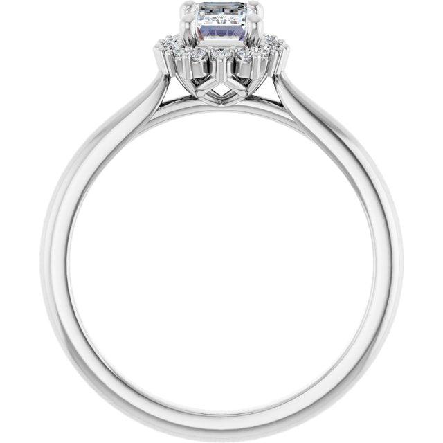 emerald-10K White gold