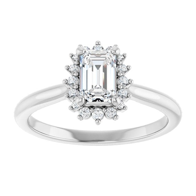 emerald-10K White gold